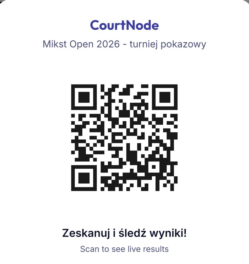 Kod QR turnieju pokazowego do udostępnienia widzom